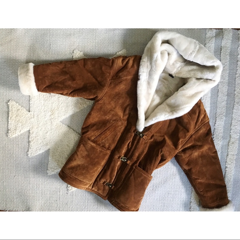 100% Leather Sherling Lined Fur Coat